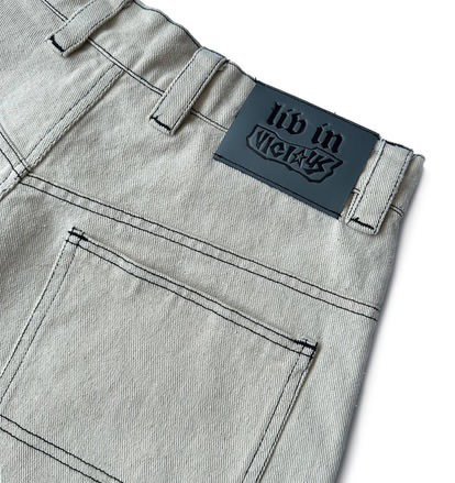 WHITE TWILL PANTS - LIV IN MILLE