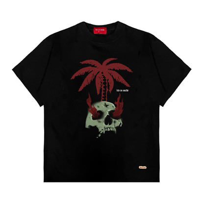 SKULL PALM TEE - LIV IN MILLE