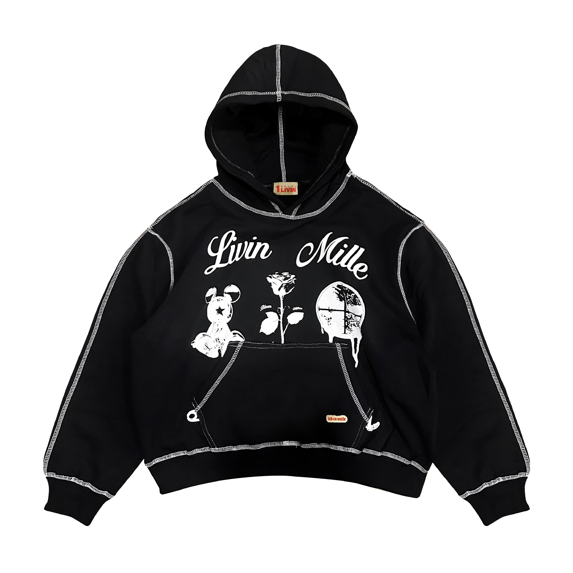 SELECTION HOODIE STITCHES  - LIV IN MILLE