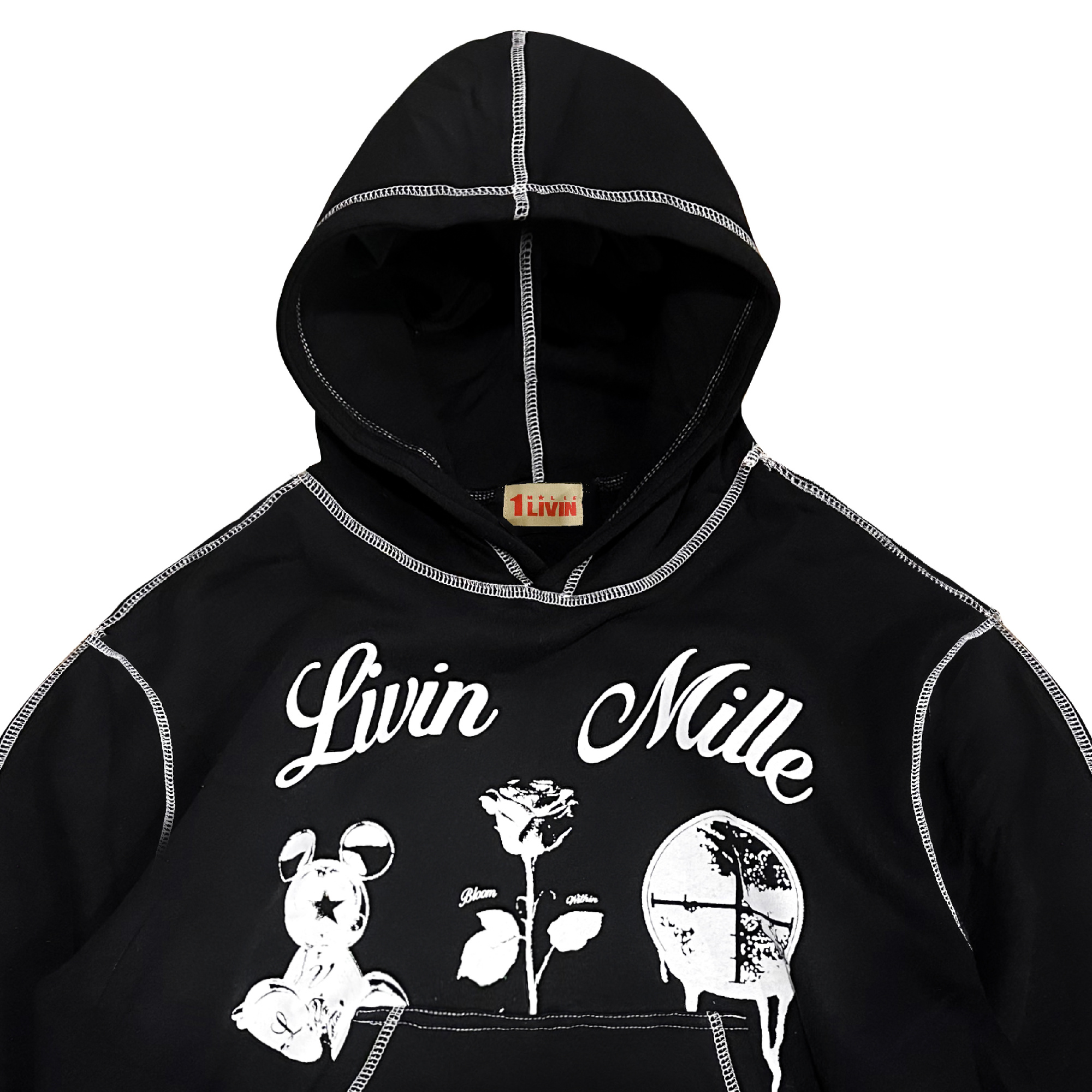SELECTION HOODIE STITCHES  - LIV IN MILLE