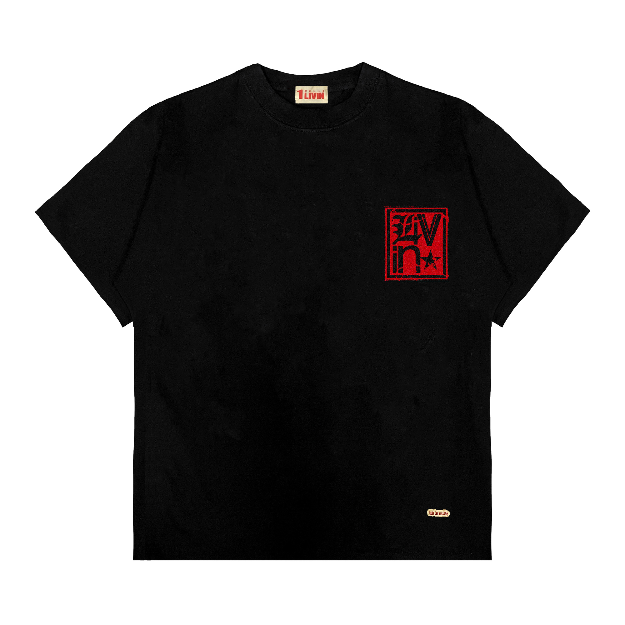 PRODUCE BLACK TEE - LIV IN MILLE