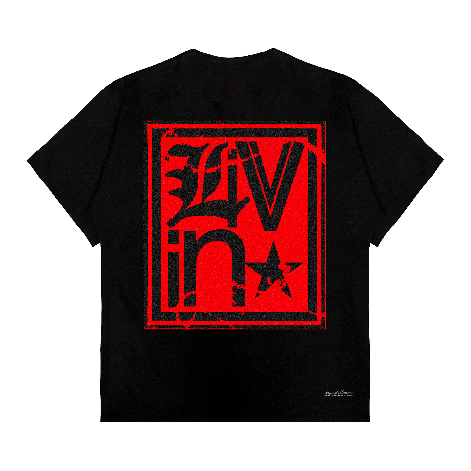 PRODUCE BLACK TEE - LIV IN MILLE