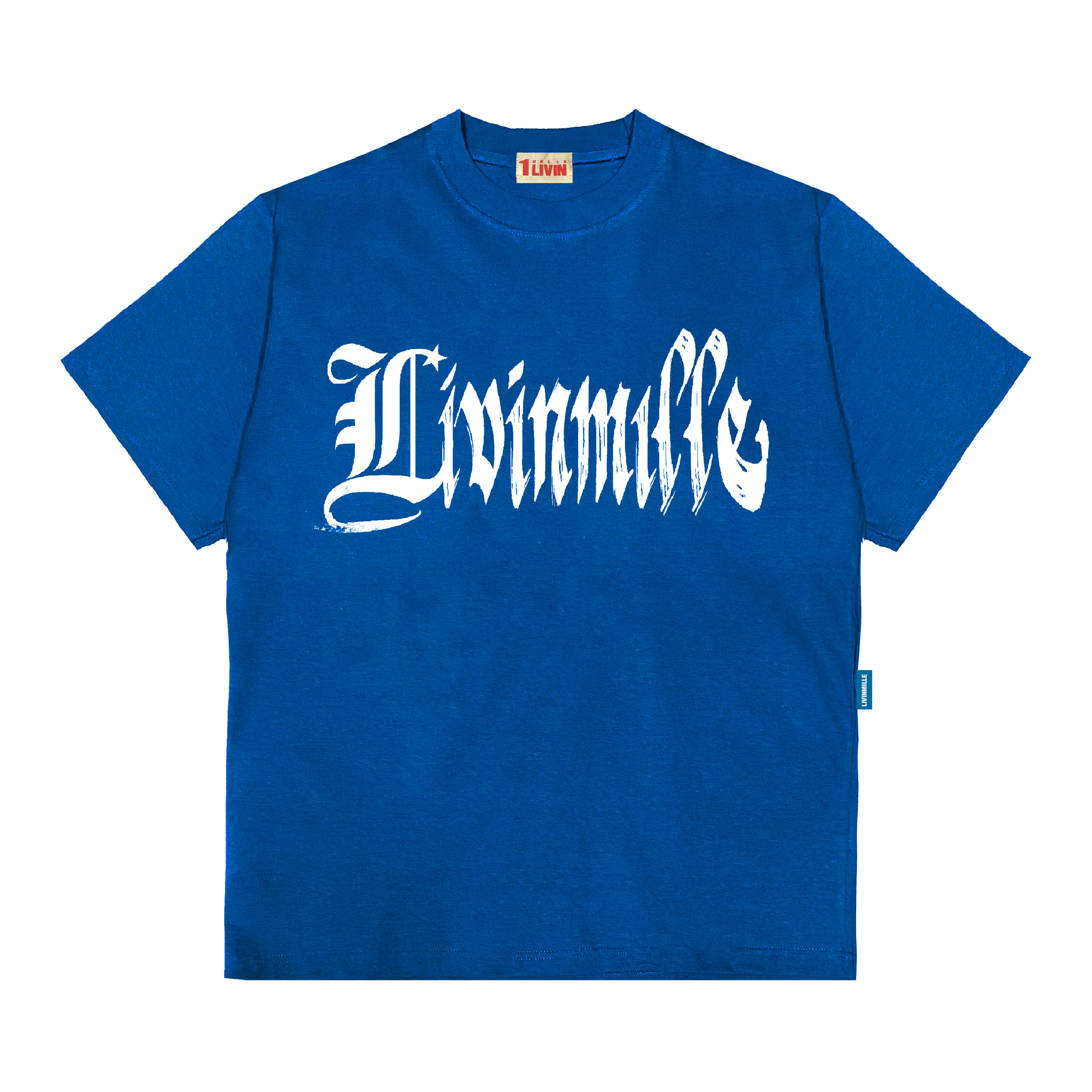 MESSY BLUE TEE - LIV IN MILLE