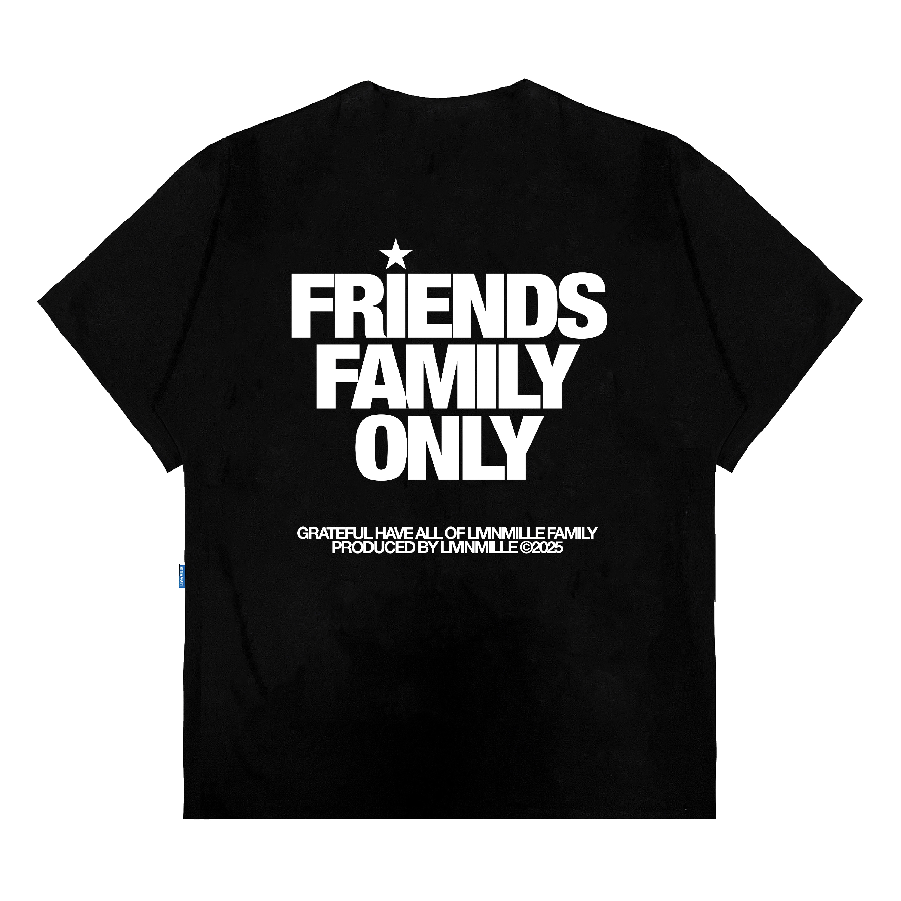 FNF BLACK TEE - LIV IN MILLE