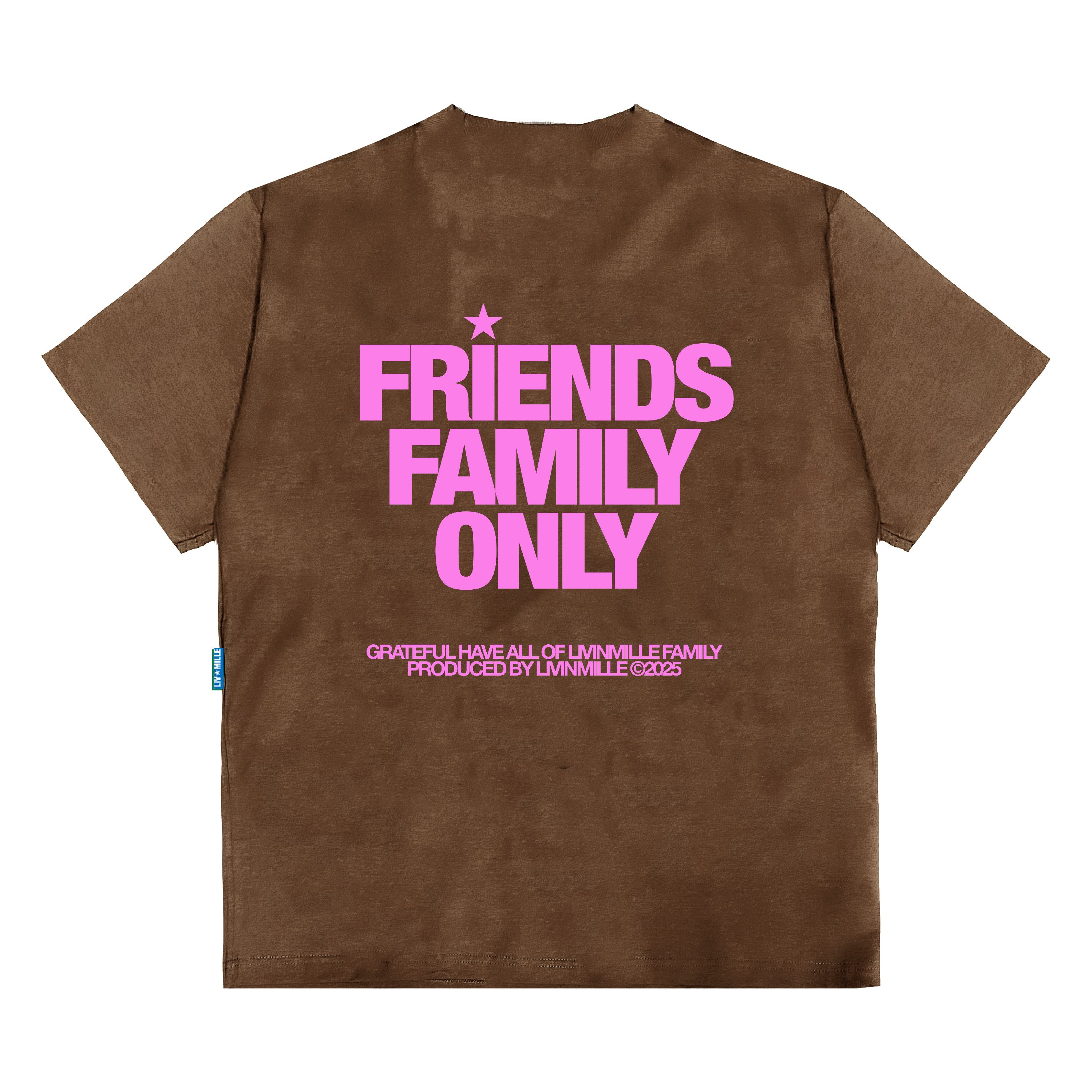 FNF BROWN TEE - LIV IN MILLE
