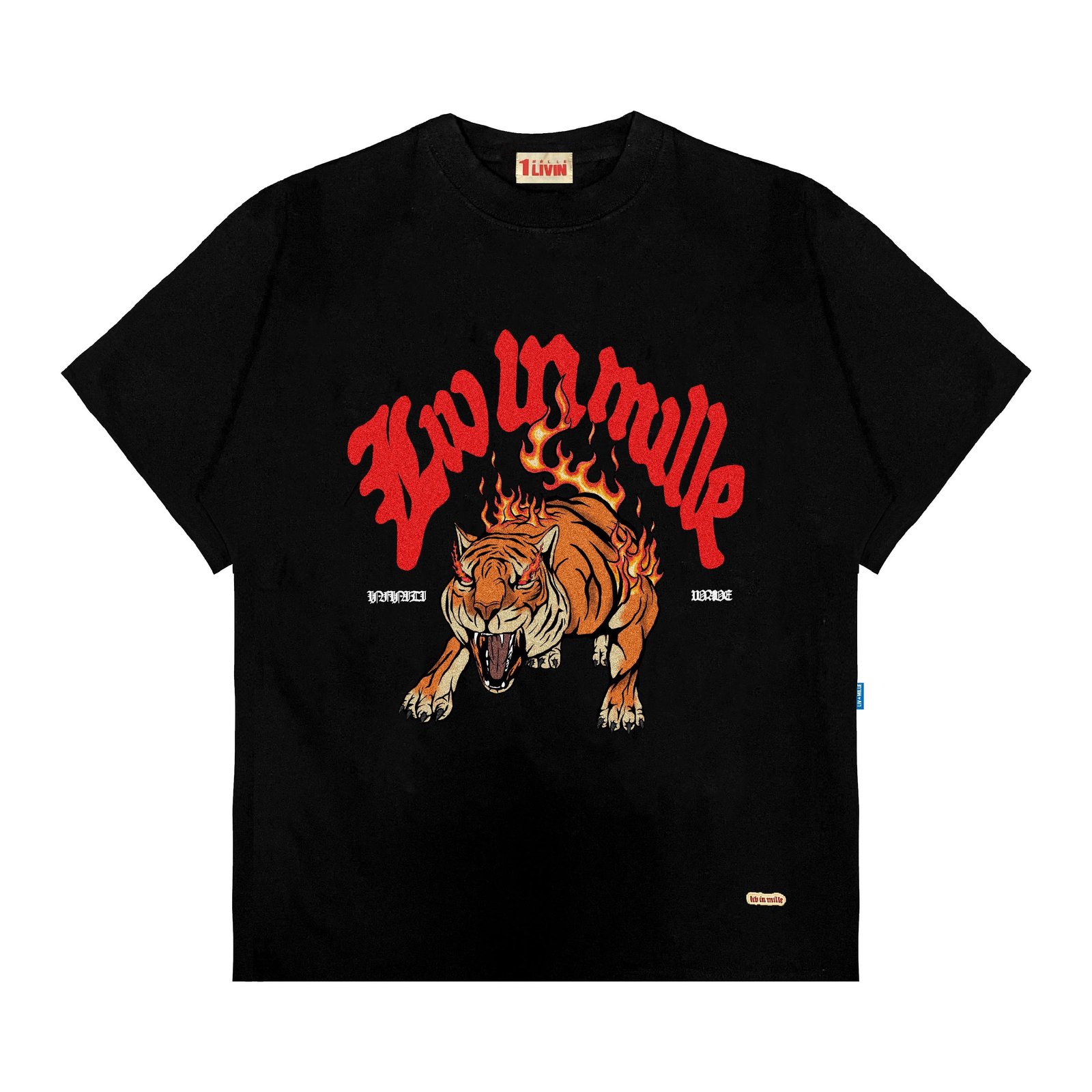 MEZZOTINT BLACK TEE - LIV IN MILLE - TO COOL TO BE CARELESS