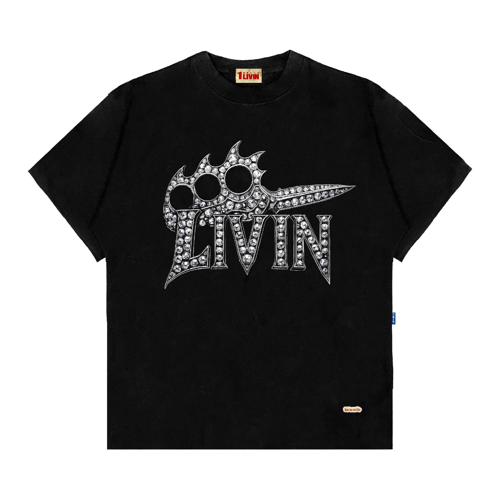 MEZZOTINT BLACK TEE - LIV IN MILLE - TO COOL TO BE CARELESS