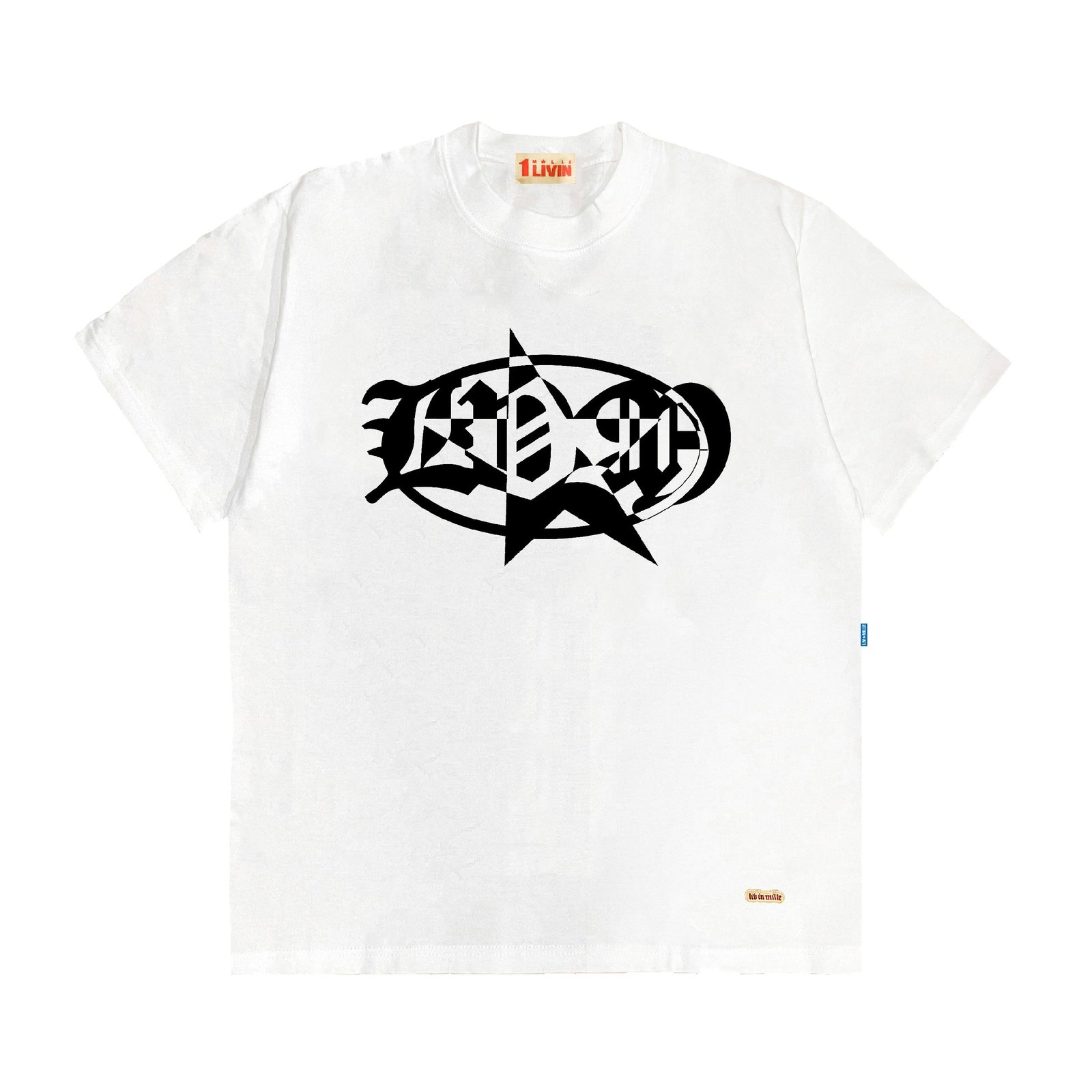 MEZZOTINT BLACK TEE - LIV IN MILLE - TO COOL TO BE CARELESS