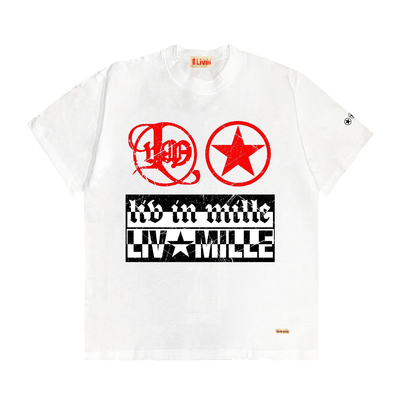 FLAW WHITE TEE - LIV IN MILLE - TO COOL TO BE CARELESS