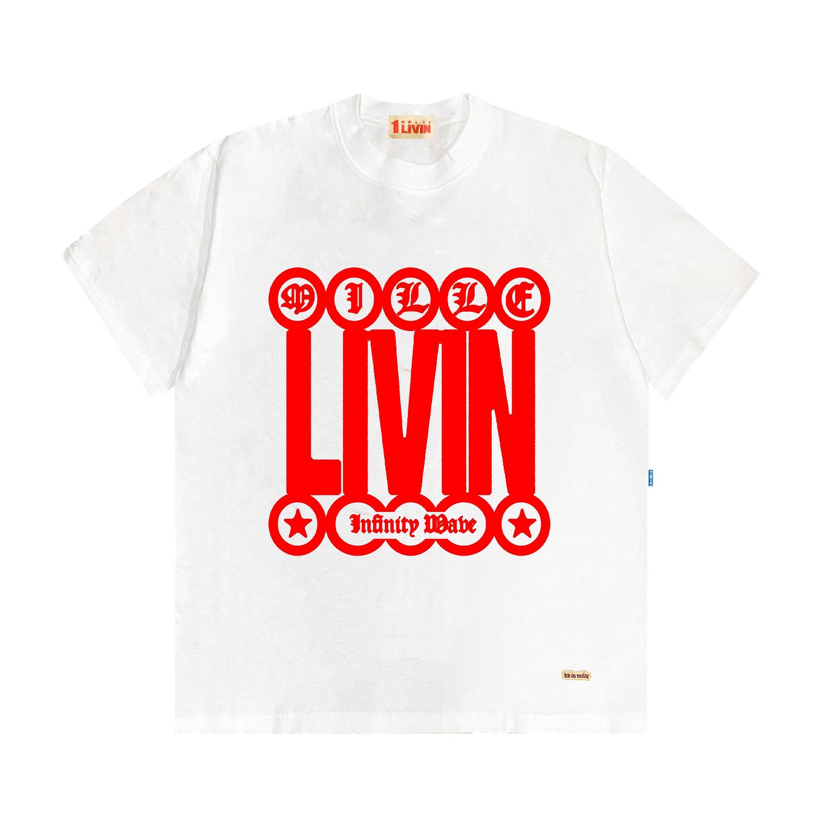 ETHEREAL WHITE TEE - LIV IN MILLE - TO COOL TO BE CARELESS