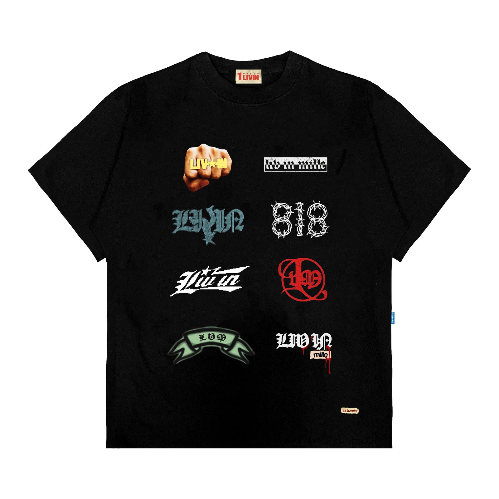 WORLD TEE WHITE - LIV IN MILLE - TO COOL TO BE CARELESS