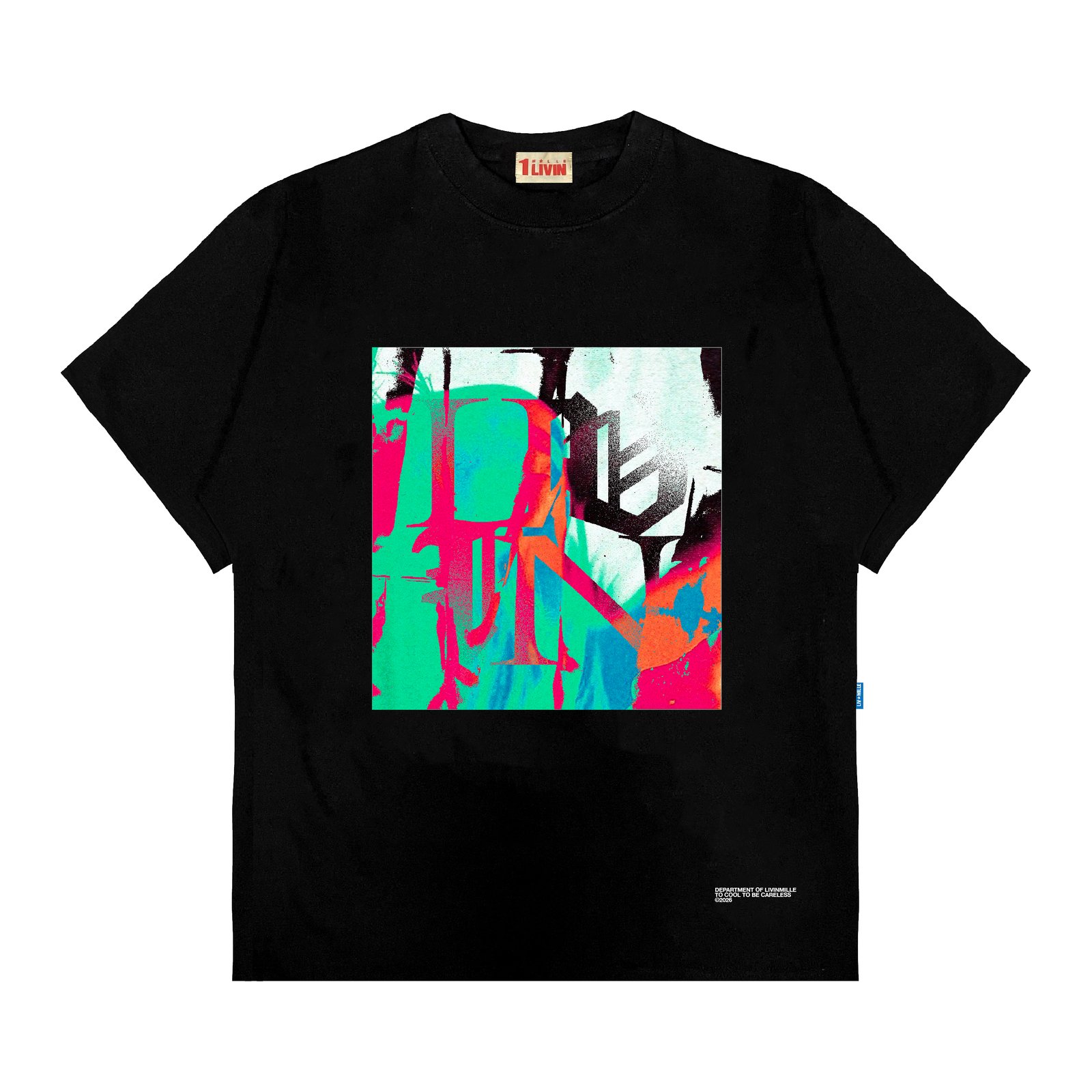WORLD TEE WHITE - LIV IN MILLE - TO COOL TO BE CARELESS