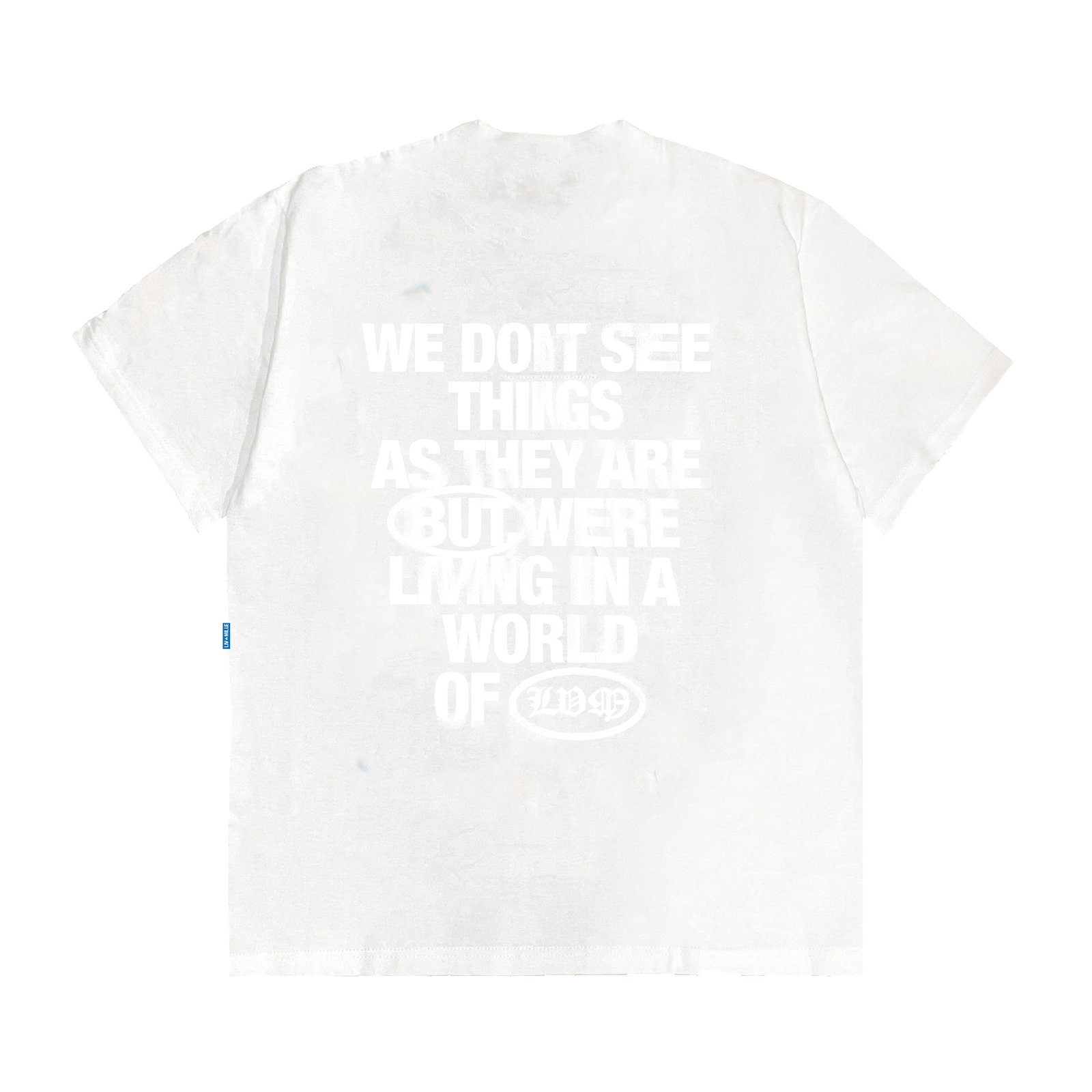 WORLD TEE WHITE - LIV IN MILLE - TO COOL TO BE CARELESS