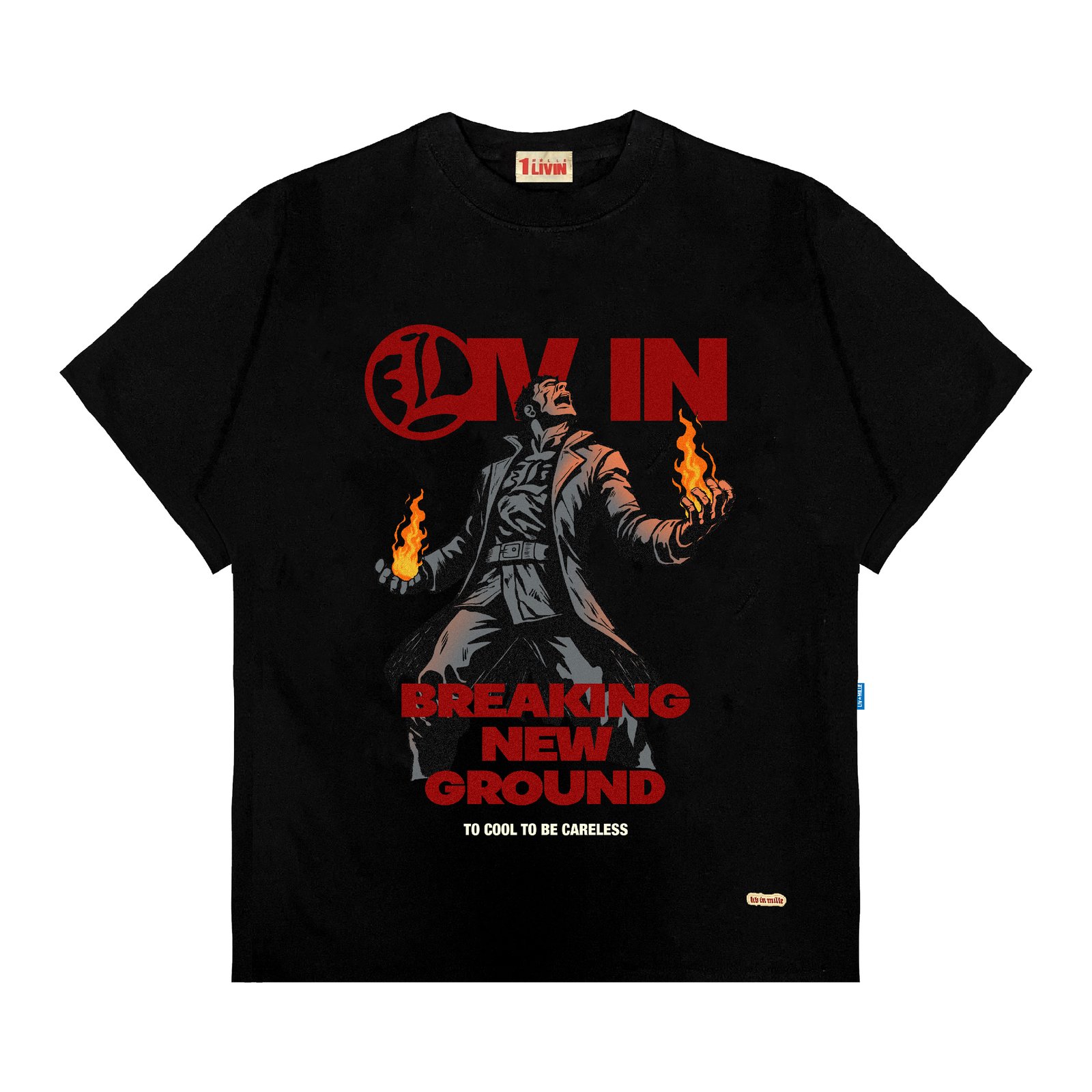 WORLD TEE WHITE - LIV IN MILLE - TO COOL TO BE CARELESS