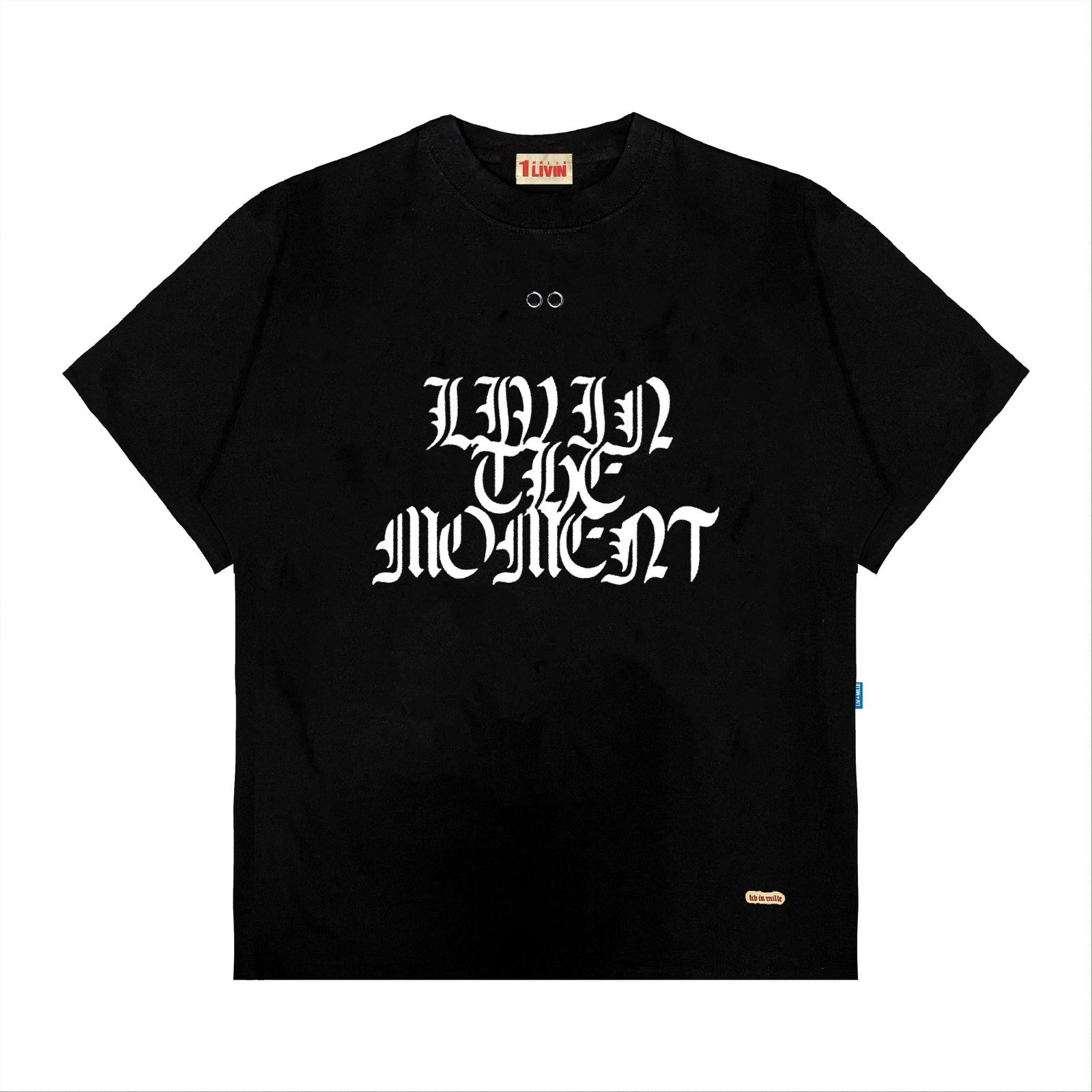 MOMENT RING BLACK TEE - LIV IN MILLE - TO COOL TO BE CARELESS