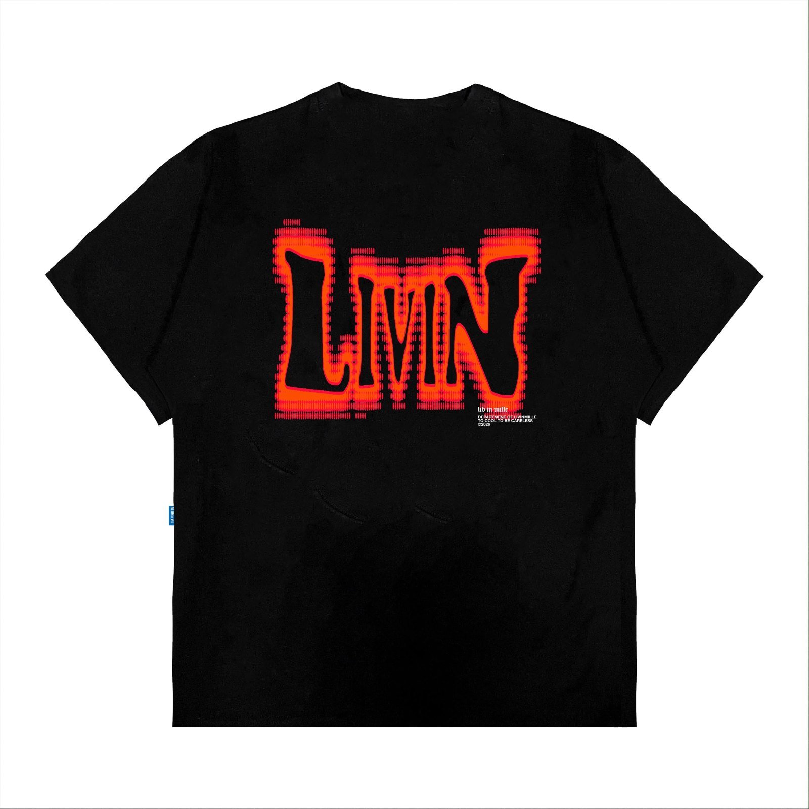 MOMENT RING BLACK TEE - LIV IN MILLE - TO COOL TO BE CARELESS