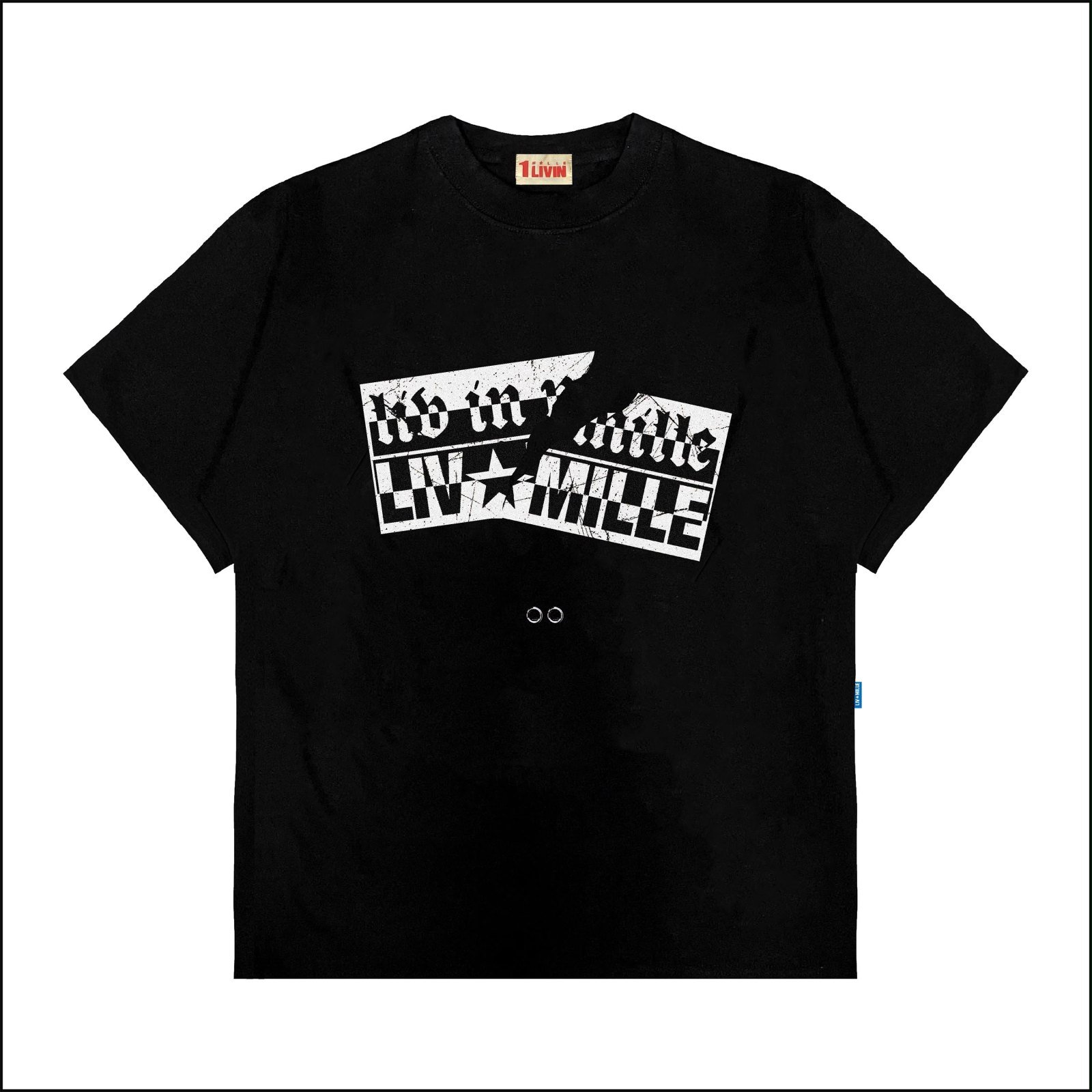 MOMENT RING BLACK TEE - LIV IN MILLE - TO COOL TO BE CARELESS