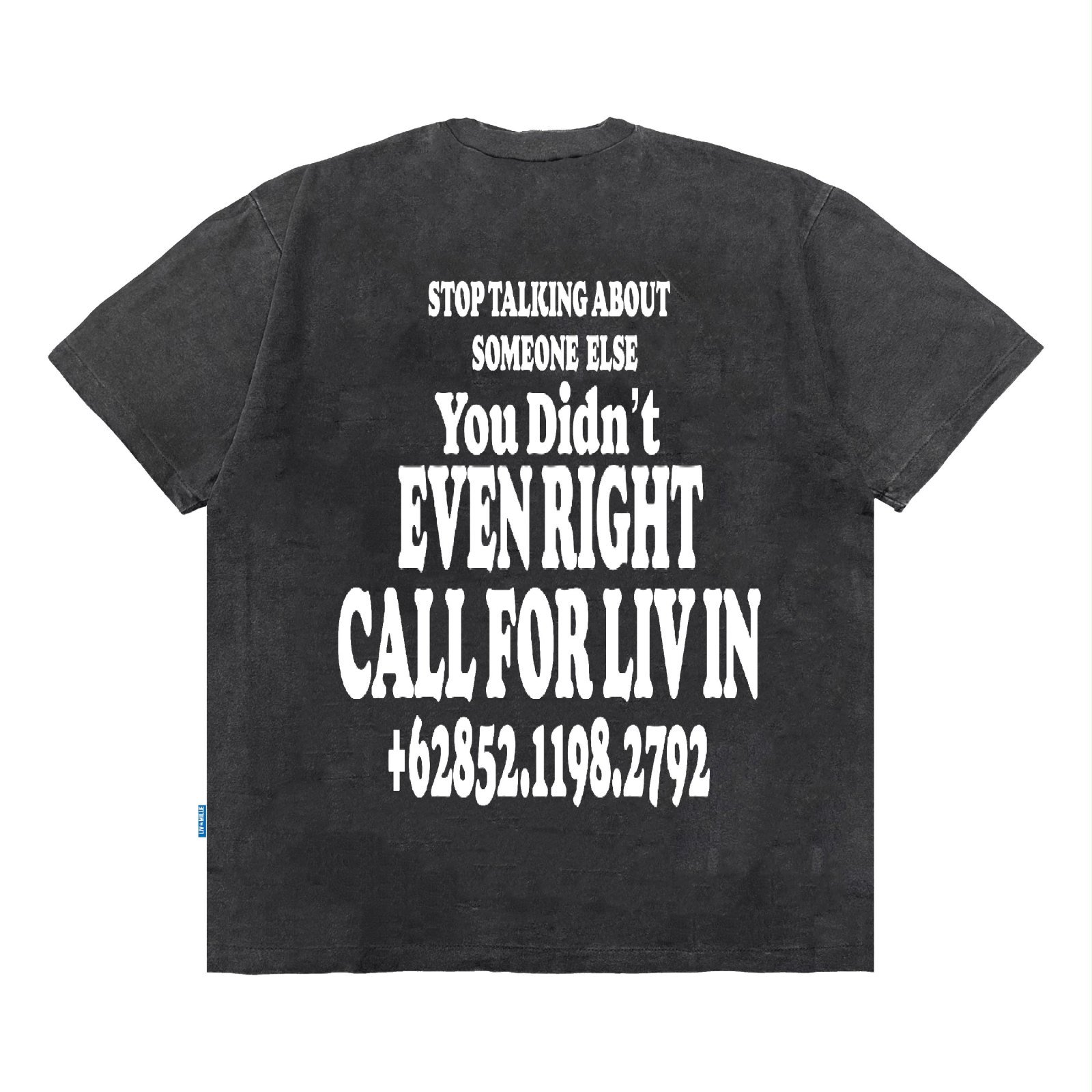 MOMENT RING BLACK TEE - LIV IN MILLE - TO COOL TO BE CARELESS